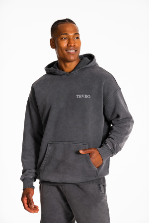 Acid Hoodie Schwarz mit hoher Taille
