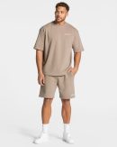 Acid Shorts Mokka mit hoher Taille