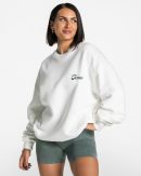 Acid Oversized Sweater Off White mit hoher Taille
