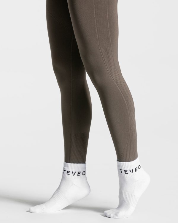 TEVEO Ankle Socken (2er) Weiß mit hoher Taille – Bild 4