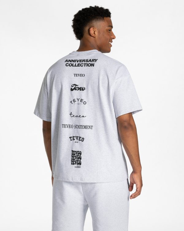 Anniversary T-Shirt Hellgrau für Sport und Alltag – Bild 2