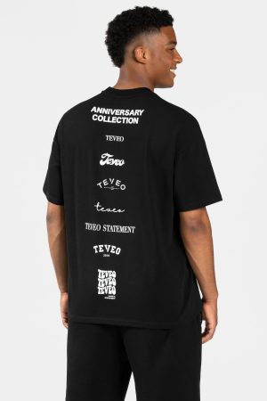 Modische Anniversary T-Shirt in Farbe Schwarz