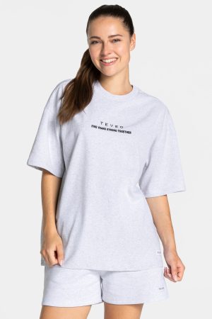 Bequemes Anniversary T-Shirt in Hellgrau für Sport und Freizeit