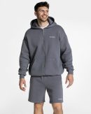 Arrival Oversized Zip Hoodie Graphit für Sport un