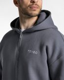 Arrival Oversized Zip Hoodie Graphit für Sport un