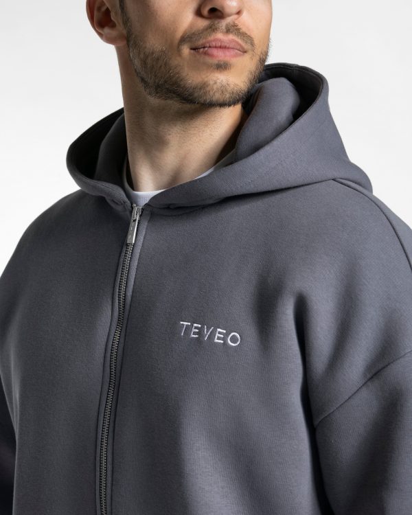 Arrival Oversized Zip Hoodie Graphit für Sport un – Bild 4