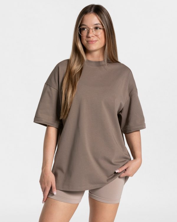 Candy Oversized T-Shirt Damenhose in Mokka – Bild 2