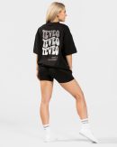 Damen Candy Oversized T-Shirt Schwarz mit Komfort