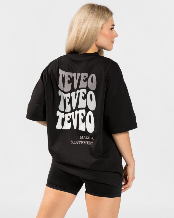Damen Candy Oversized T-Shirt Schwarz mit Komfort