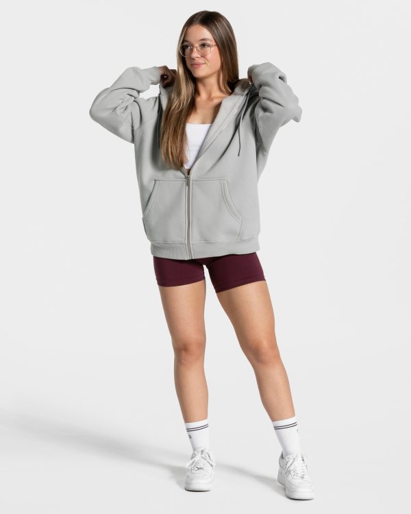 Candy Oversized Jacke Hellgrau für Sport und Allt – Bild 3