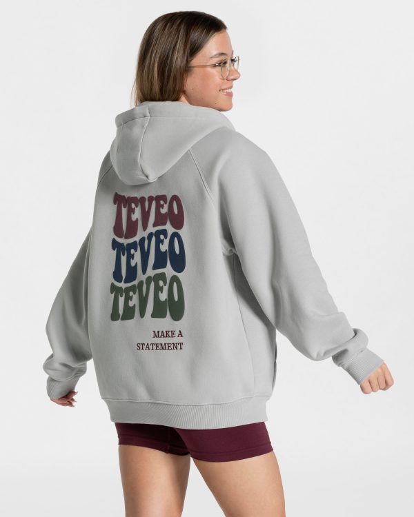 Candy Oversized Jacke Hellgrau für Sport und Allt