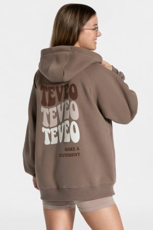 Candy Oversized Jacke Mokka für Sport und Alltag