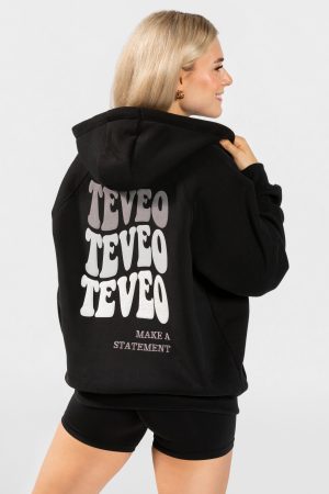Modische Candy Oversized Jacke in Farbe Schwarz