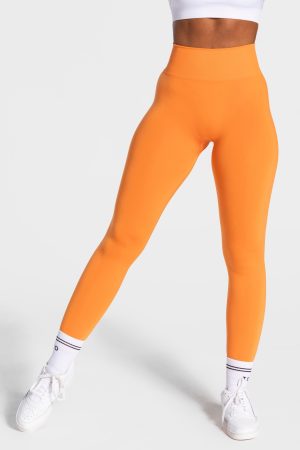 Damen Classy Leggings Orange mit Komfort