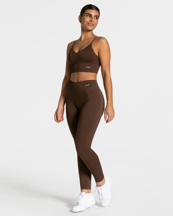 Elegant Cross Top für Frauen in Dunkelbraun – Bild 3