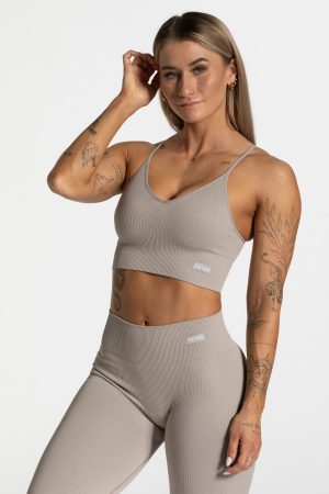 Damen Elegant Cross Top Stone mit Komfort