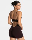 Essence V-Back Covert Scrunch Short Jumpsuit Merl