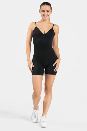Essence V-Back Covert Scrunch Short Jumpsuit in S