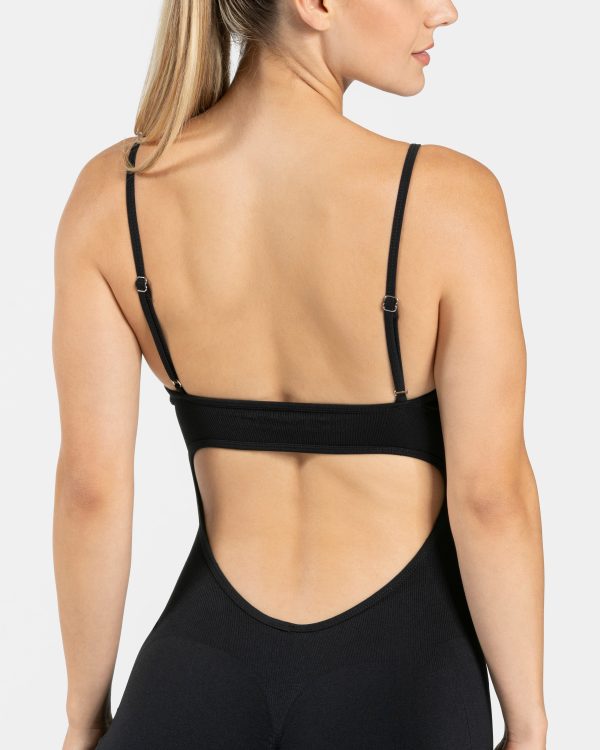 Essence V-Back Covert Scrunch Short Jumpsuit in S – Bild 4