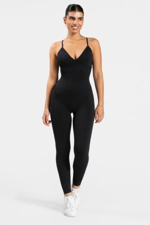 Essence V-Back Covert Scrunch Jumpsuit für Frauen