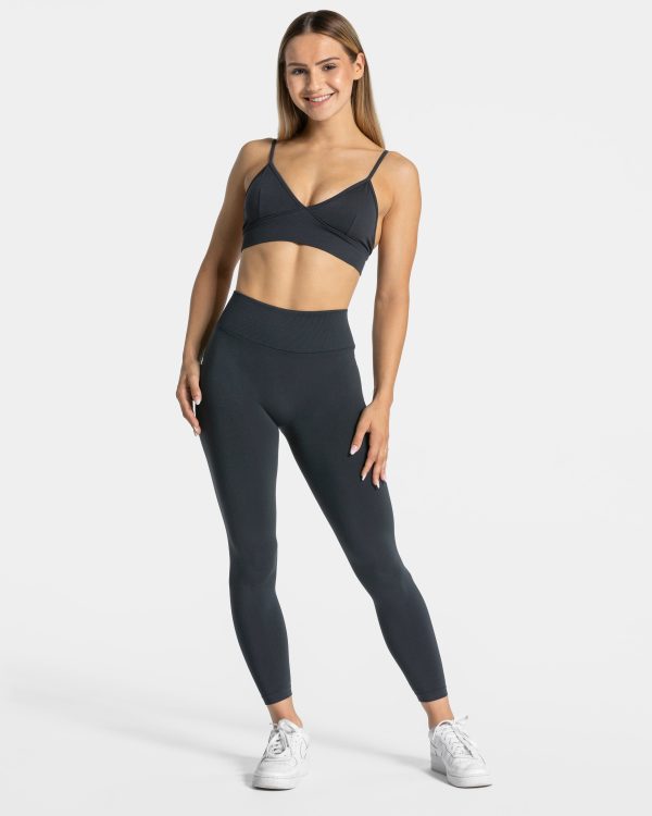 Damen Essence V-Back Covert Scrunch Leggings Ebon – Bild 3