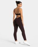 Damen Essence V-Back Covert Scrunch Leggings Merl