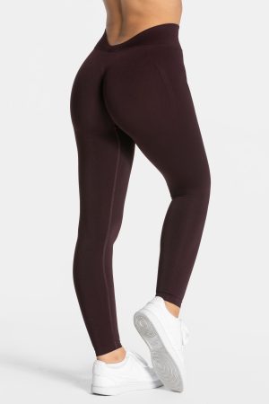 Damen Essence V-Back Covert Scrunch Leggings Merl