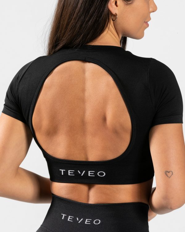 Everyday Cut Out T-Shirt Damenhose in Schwarz – Bild 2