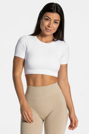 Everyday Cut Out T-Shirt Damenhose in Weiß