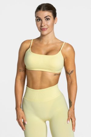 Femme Backless Bh Damenhose in Gelb
