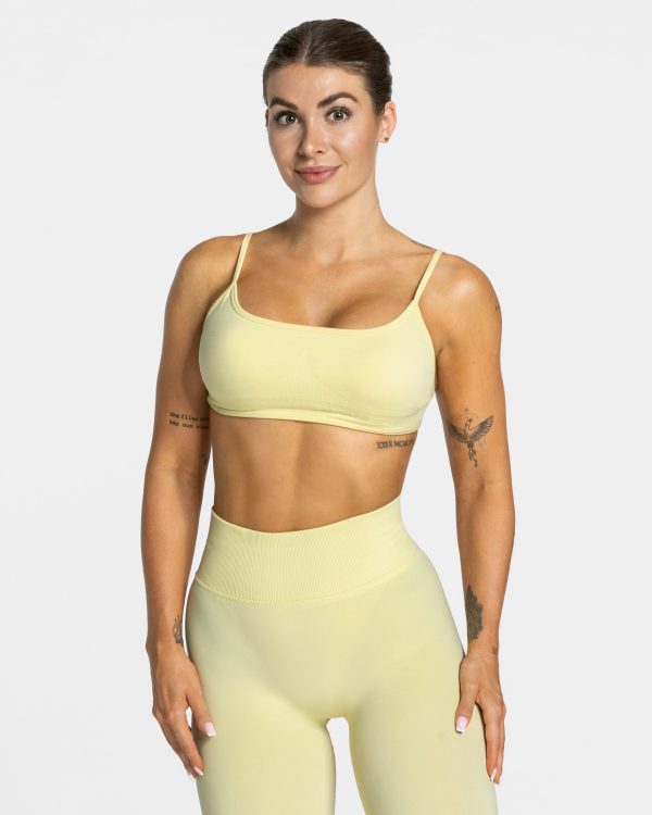 Femme Backless Bh Damenhose in Gelb