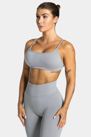 Modische Femme Backless Bh in Farbe Grau
