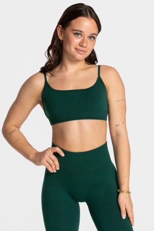 Femme Backless Bh Dunkelgrün mit hoher Taille