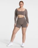 Femme Sculpt Scrunch Short in Mokka für Damen