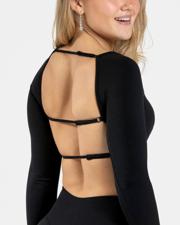 Femme Backless Longsleeve Damenhose in Schwarz – Bild 4