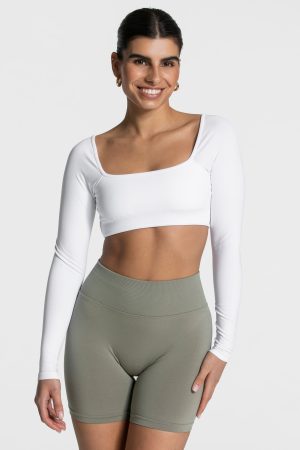 Femme Backless Longsleeve in Weiß für Damen