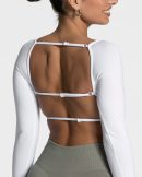 Femme Backless Longsleeve in Weiß für Damen