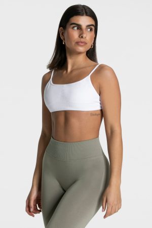 Femme Backless Bh Weiß für Sport und Alltag