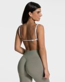 Femme Backless Bh Weiß für Sport und Alltag