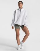 Femme Half Zip Sweater Weiß für Sport und Alltag