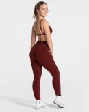 Femme Sculpt Scrunch Leggings Damenhose in Weinrot