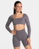Femme Backless Longsleeve Damenhose in Graphit