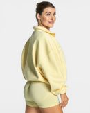 Modische Femme Half Zip Sweater in Farbe Gelb