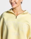 Modische Femme Half Zip Sweater in Farbe Gelb