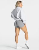 Femme Half Zip Sweater Hellgrau für Sport und All