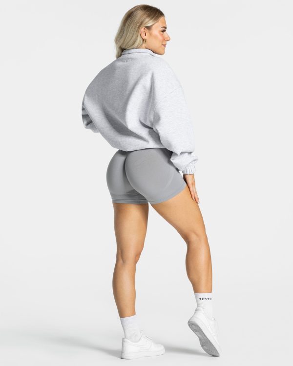 Femme Half Zip Sweater Hellgrau für Sport und All – Bild 5