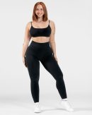Damen Femme Sculpt Scrunch Leggings Schwarz mit K