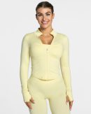 Femme Shaping Zip Jacke Gelb mit hoher Taille