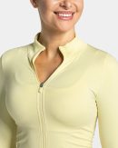 Femme Shaping Zip Jacke Gelb mit hoher Taille