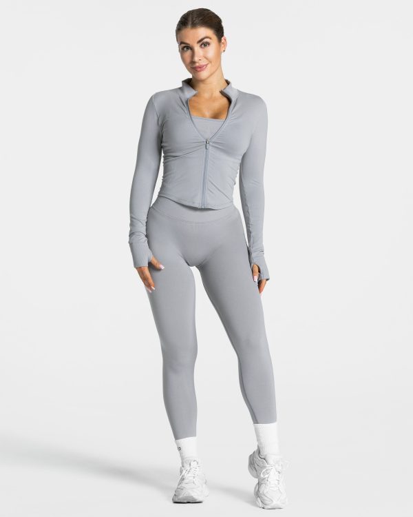 Damen Femme Shaping Zip Jacke Grau mit Komfort – Bild 3